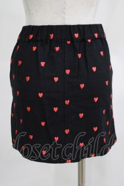 画像4: lilLilly / ハート刺繍ミニスカート FREE 黒 H-25-03-28-037-LO-BL-KB-ZH