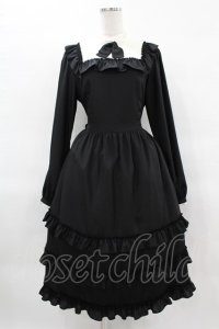 Melody BasKet / Shiny dot dress L ブラック H-25-03-28-1028-LO-OP-KB-ZH