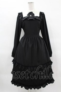 画像1: Melody BasKet / Shiny dot dress L ブラック H-25-03-28-1028-LO-OP-KB-ZH