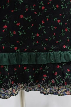 画像4: Jane Marple / Demi & Birdsongペザントスカート  ブラック×ブラック×グリーン H-25-03-28-1034-JM-SK-KB-ZH