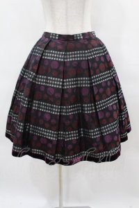 Jane Marple / Victorian Jacquard mini-skirt Free パープル H-25-03-28-1053-JM-SK-NS-ZT003