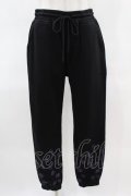 NieR Clothing / プリントSWEAT PANTS  黒 H-25-03-28-1006-PU-PA-KB-ZH