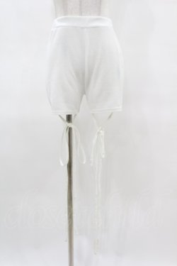 画像1: lilLilly / クロスリボンショートパンツ  WHITE H-25-03-28-1011-LO-PA-KB-ZH