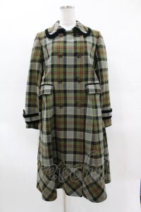Jane Marple / Tartan check コクーンコート Free カーキ H-25-03-28-1014-JM-CO-KB-ZT002