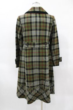 画像2: Jane Marple / Tartan check コクーンコート Free カーキ H-25-03-28-1014-JM-CO-KB-ZT002