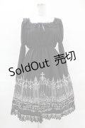 Moi-meme-Moitie / アイアンゲートワンピース  黒×黒レース×白 H-25-03-28-1016-MO-OP-KB-ZH