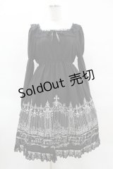 Moi-meme-Moitie / アイアンゲートワンピース  黒×黒レース×白 H-25-03-28-1016-MO-OP-KB-ZH