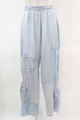 Candy Stripper / LACY PATCH WORK DROST PANTS  ライトブルー H-25-03-28-1002-PU-PA-KB-ZH