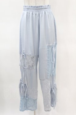 画像1: Candy Stripper / LACY PATCH WORK DROST PANTS  ライトブルー H-25-03-28-1002-PU-PA-KB-ZH