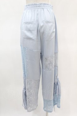 画像2: Candy Stripper / LACY PATCH WORK DROST PANTS  ライトブルー H-25-03-28-1002-PU-PA-KB-ZH