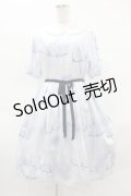 Leur Getter / Dreamy Carousel袖付ワンピース L ブルー H-25-03-28-1020-LU-OP-KB-ZH