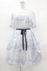 Leur Getter / Dreamy Carousel袖付ワンピース L ブルー H-25-03-28-1020-LU-OP-KB-ZH
