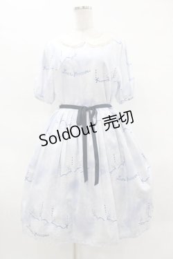 画像1: Leur Getter / Dreamy Carousel袖付ワンピース L ブルー H-25-03-28-1020-LU-OP-KB-ZH