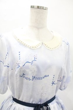 画像4: Leur Getter / Dreamy Carousel袖付ワンピース L ブルー H-25-03-28-1020-LU-OP-KB-ZH