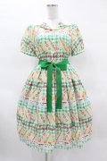 Emily Temple cute / Fruit Sandwichワンピース  グリーン H-25-03-28-1021-ET-OP-KB-ZH