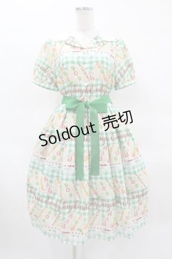 画像1: Emily Temple cute / Fruit Sandwichワンピース  グリーン H-25-03-28-1021-ET-OP-KB-ZH