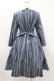 画像2: Jane Marple / Ribbon stripe jacquardのパプリックドレス  ブルーグレー H-25-03-28-1024-JM-OP-KB-ZT115 (2)