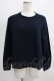 画像1: Jane Marple Dans Le Salon / Soft fleece puffy sleeve sweatshirt  ネイビー H-25-03-28-050-JM-TO-KB-ZH (1)