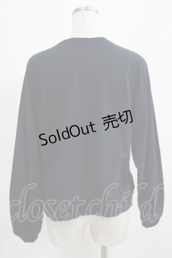画像3: Jane Marple Dans Le Salon / Soft fleece puffy sleeve sweatshirt  ネイビー H-25-03-28-050-JM-TO-KB-ZH