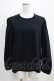 画像1: Jane Marple Dans Le Salon / Puffy sleeve pullover  ブラック H-25-03-28-052-JM-TO-KB-ZH (1)