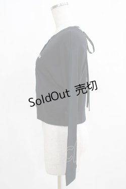 画像2: MILK / Backレースアップカーデ  ブラック H-25-03-28-053-ML-TO-KB-ZH