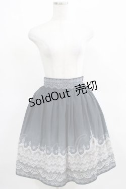 画像1: abilletage / グラデーションレーススカート  ブラック H-25-03-28-006-GO-SK-KB-ZH