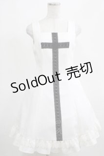 Moi-meme-Moitie / ローズ・レース十字架ジャンパースカート 9号 白×黒
