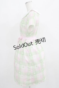 画像2: MILK / Love Checkワンピース  ピーチメロン H-25-03-28-012-ML-OP-KB-ZH