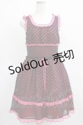 MILK / pop dots dress  黒×ピンク H-25-03-28-016-ML-OP-KB-ZH
