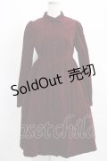 EXCENTRIQUE / ピンタック別珍ワンピース 0(S) バーガンディ H-25-03-29-001-EL-OP-KB-ZH