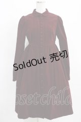 EXCENTRIQUE / ピンタック別珍ワンピース 0(S) バーガンディ H-25-03-29-001-EL-OP-KB-ZH