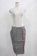 SOURPUSS / HOUNDSTOOTH BOMBSHELL SKIRT L ブラック H-25-03-29-025-PU-SK-KB-ZH