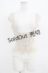 EXCENTRIQUE / シルクジャガード・ベスト S/M ゴールド H-25-03-29-028-EL-TO-KB-ZH
