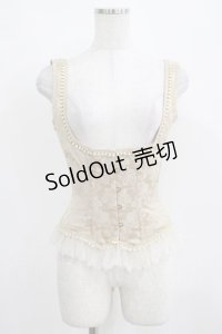 EXCENTRIQUE / シルクジャガード・ベスト S/M ゴールド H-25-03-29-028-EL-TO-KB-ZH