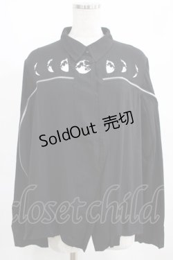 画像1: Restyle / MOON PHASES SHIRT XL ブラック H-25-03-29-033-GO-BL-KB-OS