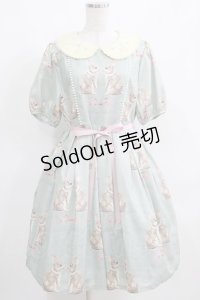 Leur Getter / Twin Rabbit袖付ワンピース L(トールサイズ) グリーン H-25-03-29-004-LU-OP-KB-ZH