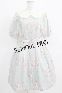 画像1: Leur Getter / Twin Rabbit袖付ワンピース L(トールサイズ) グリーン H-25-03-29-004-LU-OP-KB-ZH