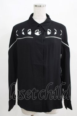画像1: Restyle / MOON PHASES SHIRT S ブラック H-25-03-29-039-GO-BL-KB-ZH