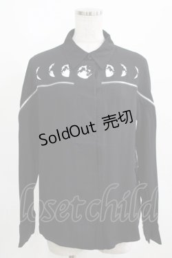 画像1: Restyle / MOON PHASES SHIRT S ブラック H-25-03-29-039-GO-BL-KB-ZH