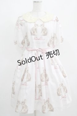 画像1: Leur Getter / Twin Rabbit袖付ワンピース L(トールサイズ) さくらピンク H-25-03-29-005-LU-OP-KB-ZH