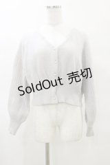 an another angelus / パール釦アンゴラニットカーディガン Free L/GRAY H-25-03-29-1052-CA-TO-NS-ZH