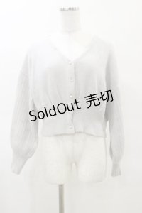 an another angelus / パール釦アンゴラニットカーディガン Free L/GRAY H-25-03-29-1052-CA-TO-NS-ZH