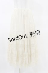 an another angelus / レース切替ティアードロングスカート Free IVORY H-25-03-29-1058-CA-SK-NS-ZH
