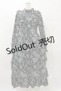 Amavel / Romantic Floralロングワンピース Free ブラック H-25-03-29-1066-CA-OP-NS-ZH
