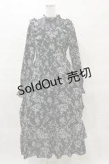 Amavel / Romantic Floralロングワンピース Free ブラック H-25-03-29-1066-CA-OP-NS-ZH