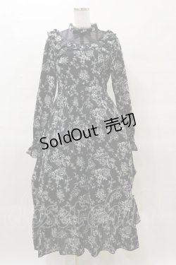 画像1: Amavel / Romantic Floralロングワンピース Free ブラック H-25-03-29-1066-CA-OP-NS-ZH