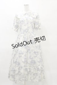 m petit by misako / トワルドジュイOPハンソデ M オフ/ブルー H-25-03-29-1069-LO-OP-NS-ZH