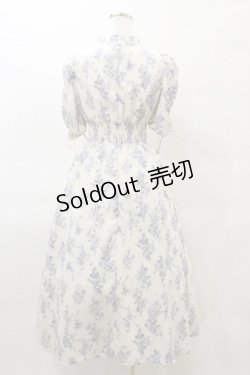 画像2: evelyn / バストカット花柄ワンピース Free オフ/ブルー H-25-03-29-1071-LO-OP-NS-ZH