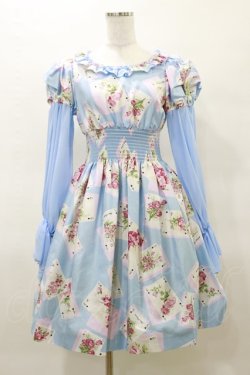 画像1: JESUS DIAMANTE / スペシャルバルーンスリーブワンピ  サックス H-25-03-29-1072-JE-OP-NS-ZH