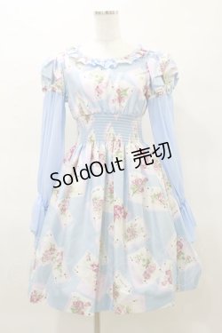 画像1: JESUS DIAMANTE / スペシャルバルーンスリーブワンピ  サックス H-25-03-29-1072-JE-OP-NS-ZH